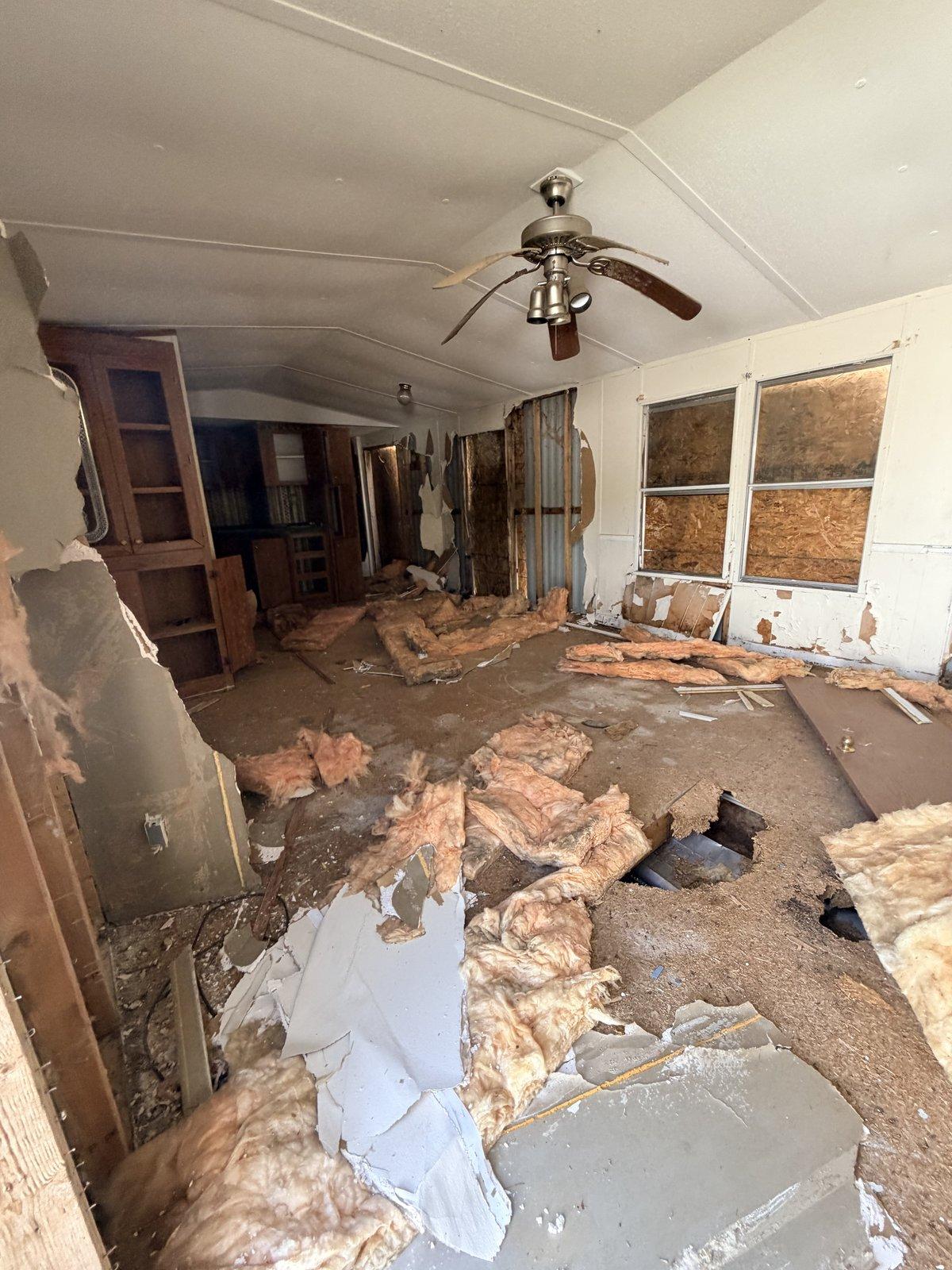 Living area under renovation