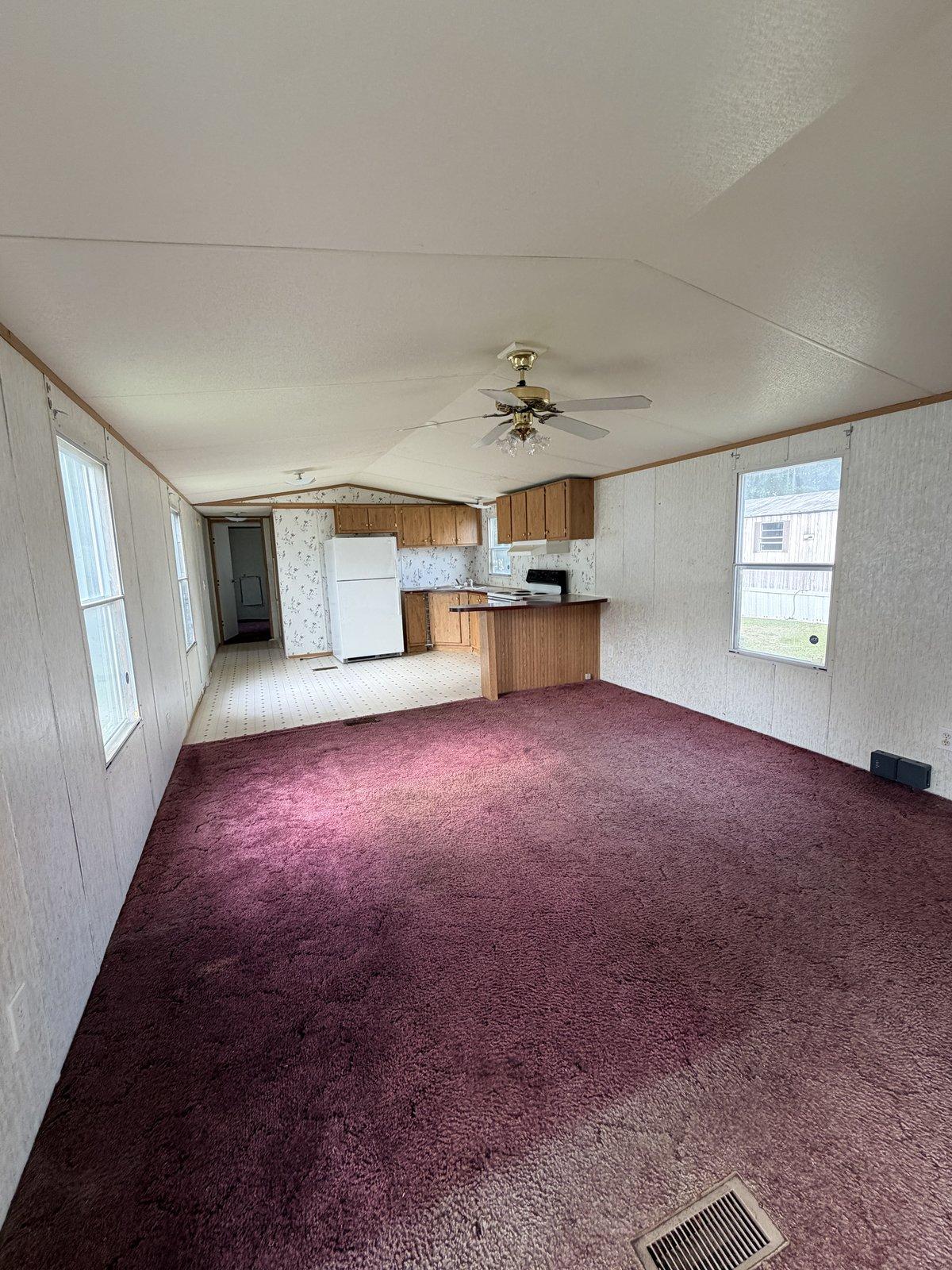 Living room and kitchen