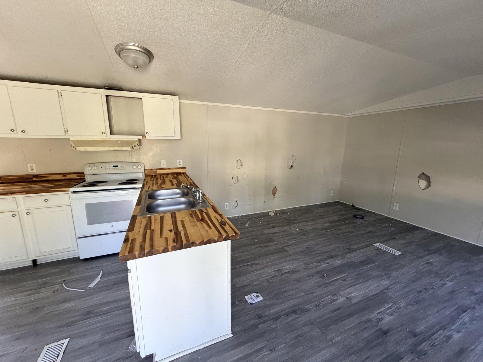 Kitchen and living area