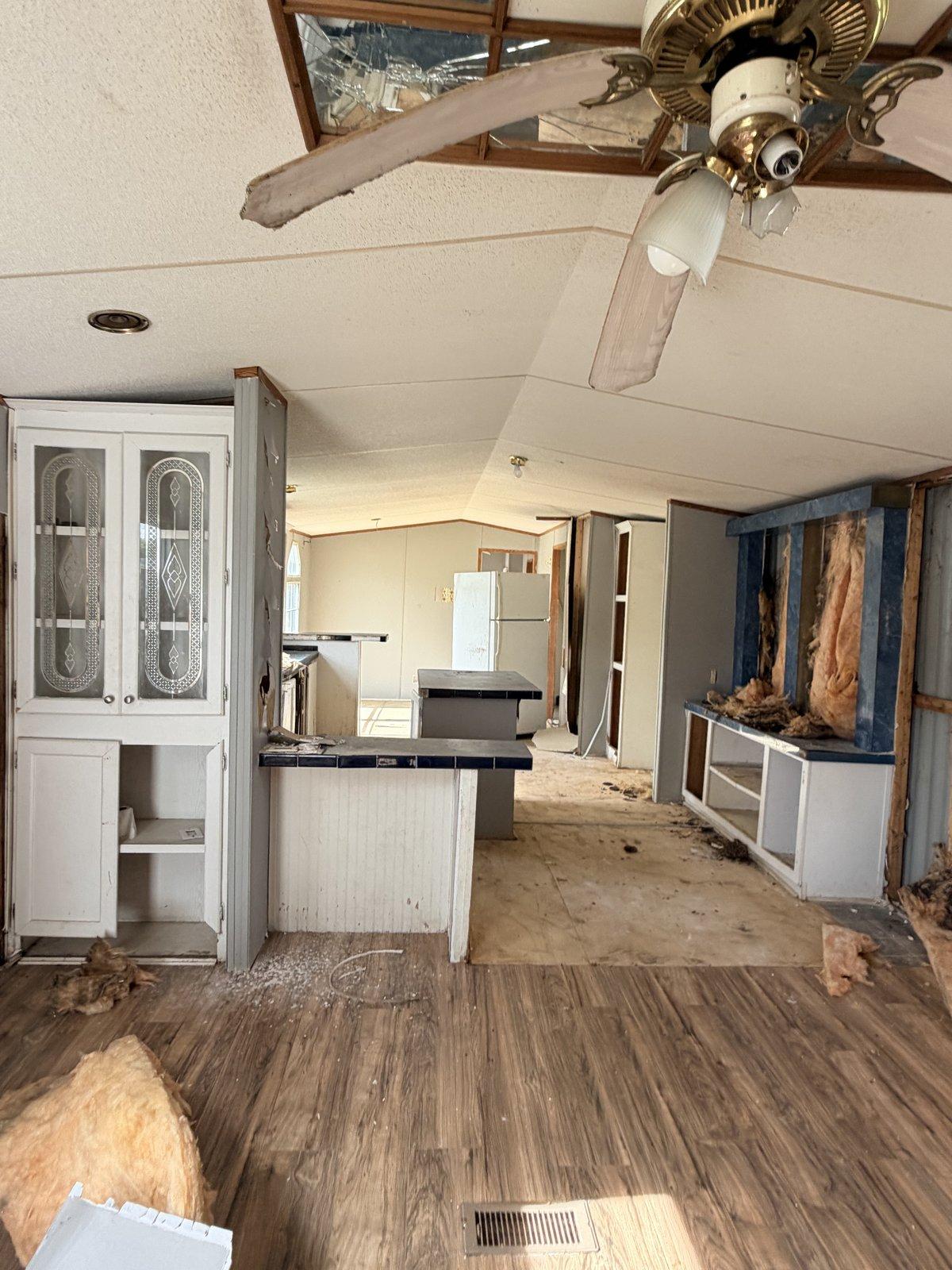 Kitchen and dining area under renovation