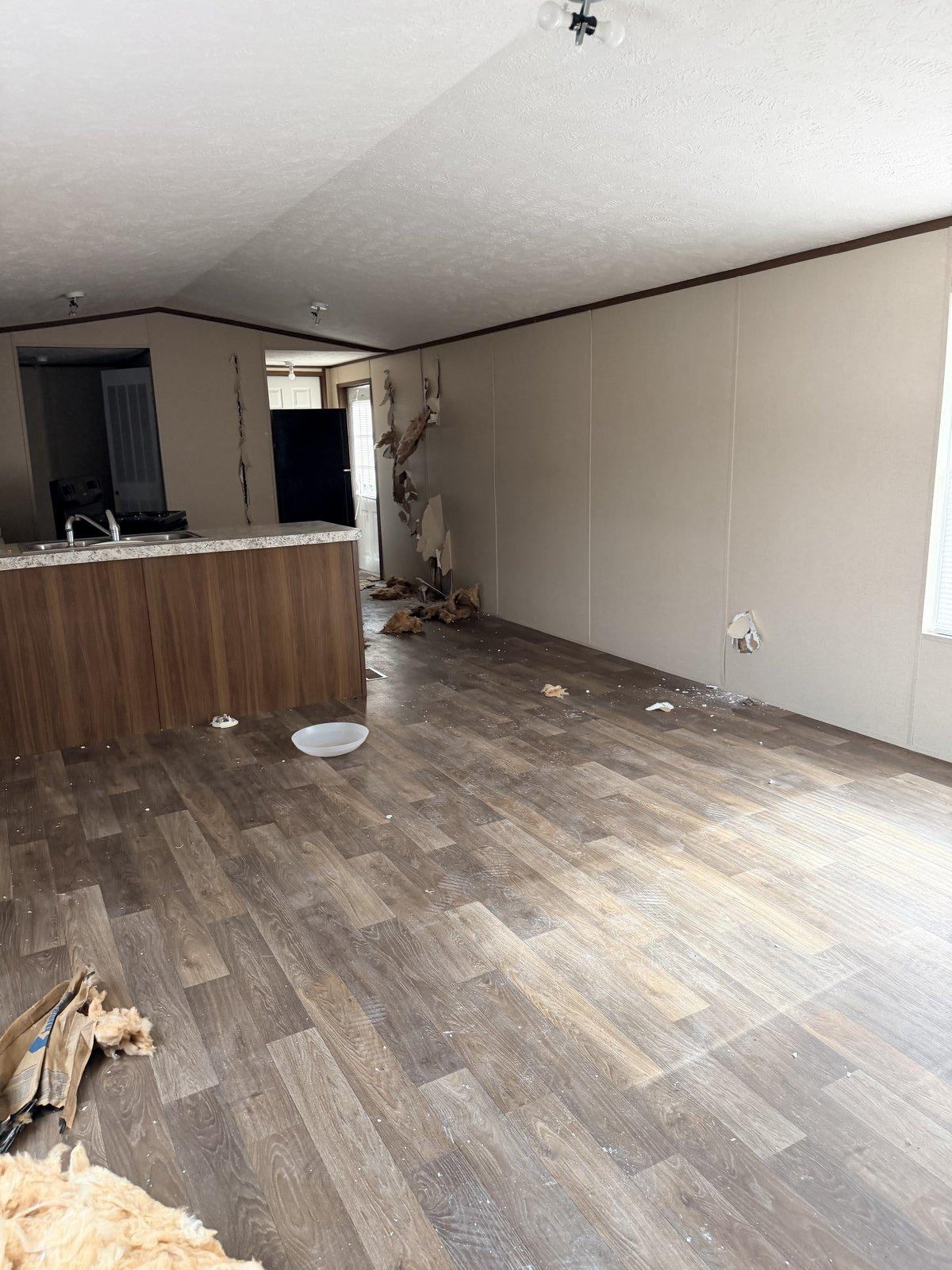 Living area toward kitchen