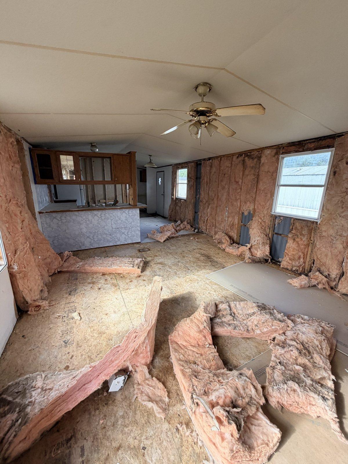 Living area under renovation